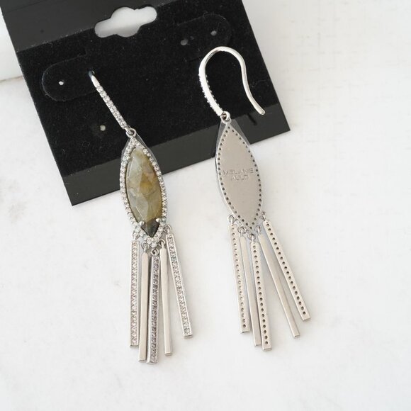 Anthropologie Melanie Auld Labradorite Fringe Earrings - Picture 2 of 4